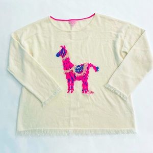 Cashmere llama Lilly Pulitzer sweater